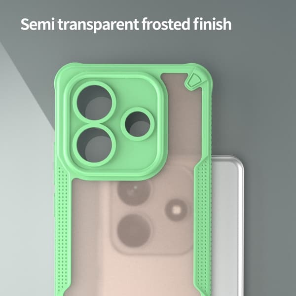 Redmi Note 14 5G - Armor Glaze PC Hybrid TPU Mobilskal Grön