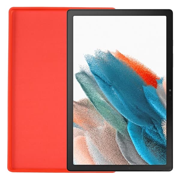 Samsung Galaxy Tab A8 10.5 (2021) Solid Färgad Silikon Stötsäker Tabletfodral Röd