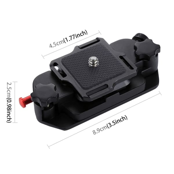 Capture Camera Clip i aluminiumlegering med snabbkoppling Svart