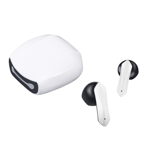 TWS Bluetooth 5.2 In-Ear Gaming Hörlurar Med Andningsljus Vit