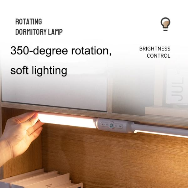 LED-bordslampa Student sovsal läslampor - Fjärrkontrolltyp (Svart)
