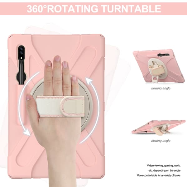 Samsung Galaxy Tab S8 Ultra Silikon + PC Tabletfodral Rosa