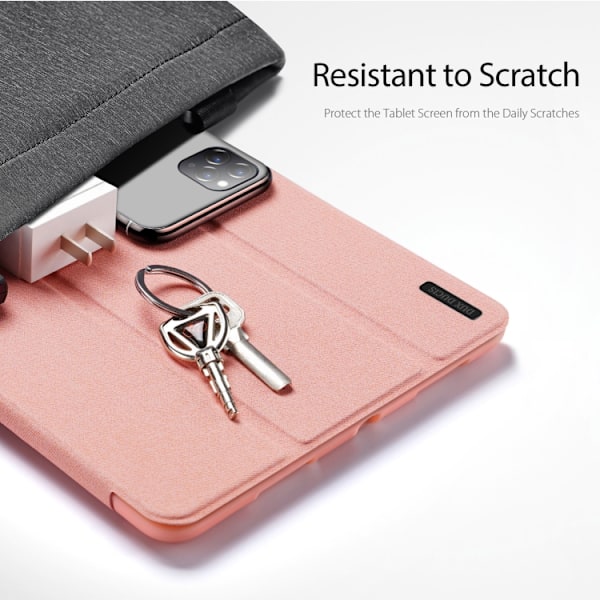 Samsung Galaxy Tab S10 Ultra Skal DUX DUCIS Domo Series Magnetisk Flip Läder Rosa