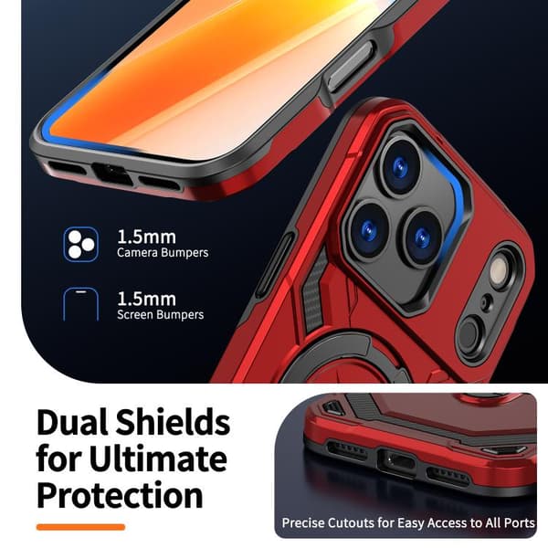 iPhone 18 Pro Max / iPhone 17 Pro Max Skal med Kylning och MagSafe Röd