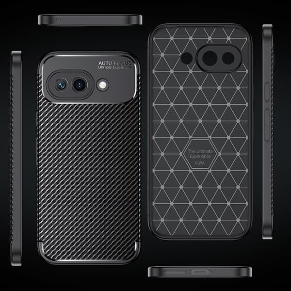 för Pixel 9a Skal i Kolfibertextur - Stöttålig TPU Telefonfodral