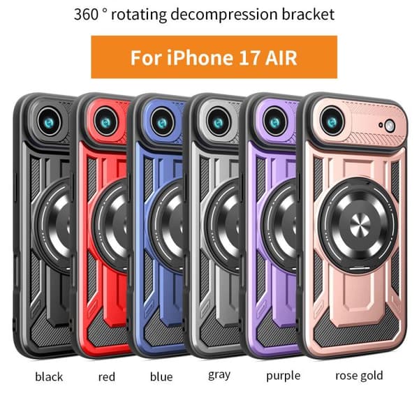 iPhone 17 Air - Armor Rotating Skal med MagSafe Roséguld