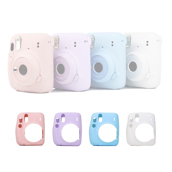 Kamera Jelly Färg Silikon Skyddande Skal För Fujifilm Instax mini 11 Rosa