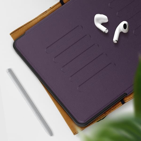Samsung Galaxy Tab A9+ / A11+ magnetiskt läderfodral Lila