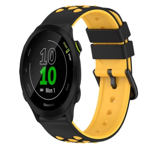 För Garmin Forerunner 55 20mm tvåfärgad watch Black-Red