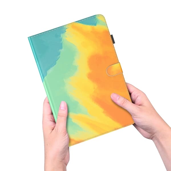 Samsung Galaxy Tab A9 / A11 Flipfodral i akvarellmönster Höstlöv