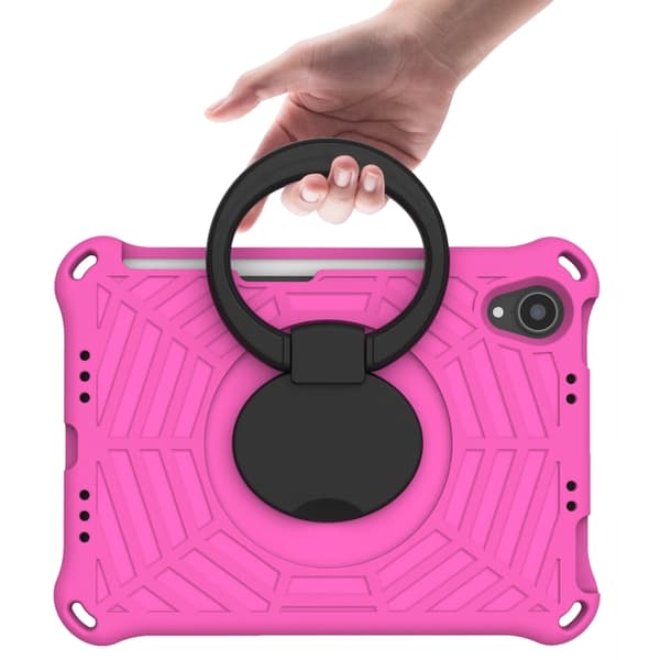 iPad mini 2024 / mini 6 Spider King Silikon Skal - Skyddande Tablet Case Rosröd