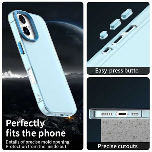 iPhone 17 Skal - Candy PC Hybrid TPU Stötsäker Blå