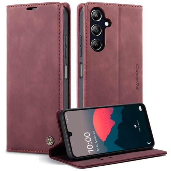 Samsung Galaxy A16 5G Skal CaseMe 013 Multifunktionell Horisontell Flip Läder Röd