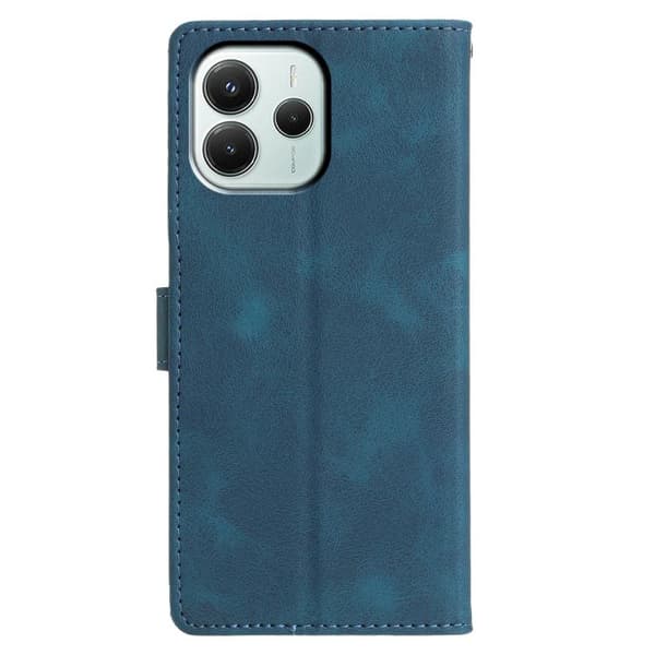 Redmi Note 14 5G - Triangulärt Prägling Läderfodral Blå