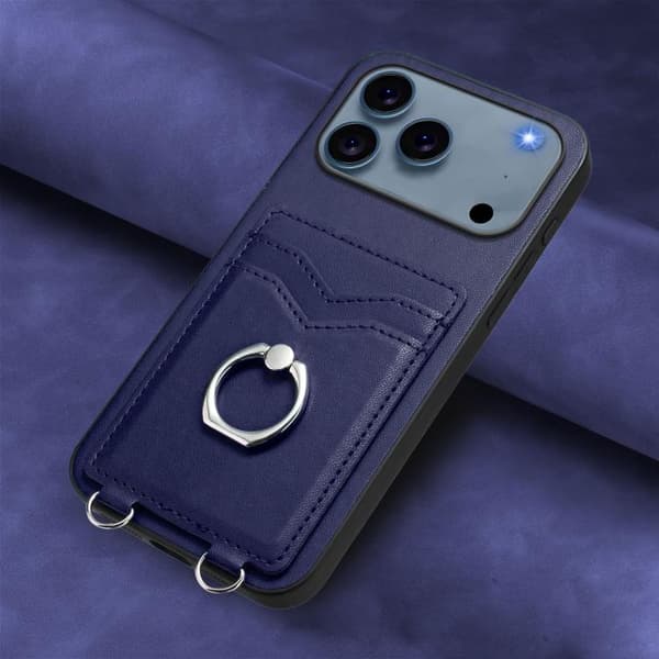 iPhone 18 Pro Max / iPhone 17 Pro Max Skal med R20 Ringkortshållare Blå