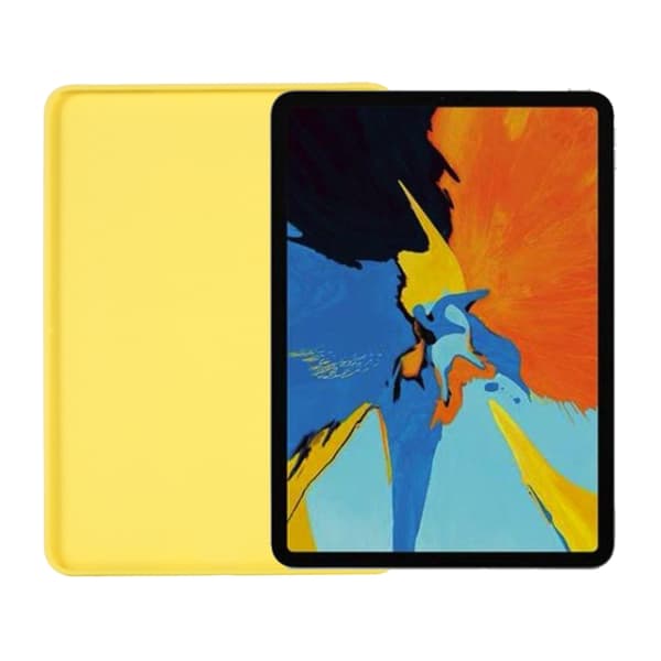 iPad mini 6 / mini 2024 Skal i Solid Färg av Flytande Silikon - Stötsäker Fulltäckande Tablet Case Gul