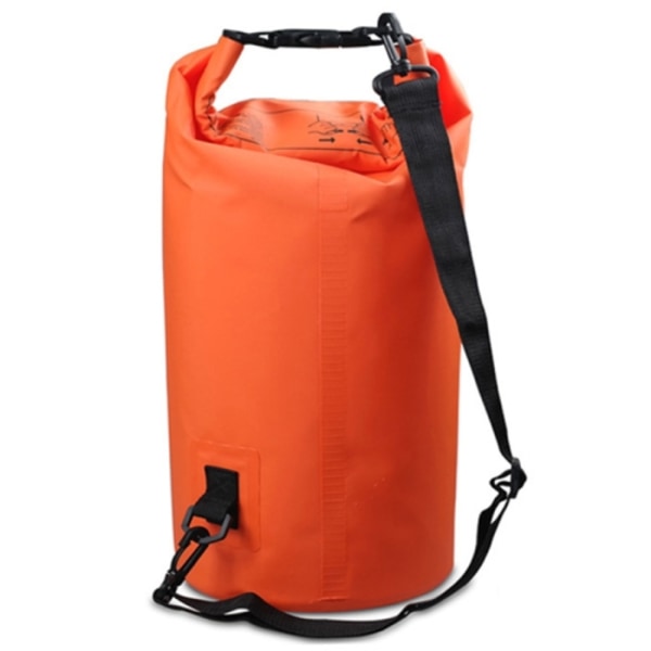 Vattentät dubbel axelväska för utomhusbruk, torr säck PVC-tunna, kapacitet: 20L Orange