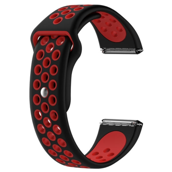 För Fitbit Versa Two-tone Silicone Watch Band Black - Red