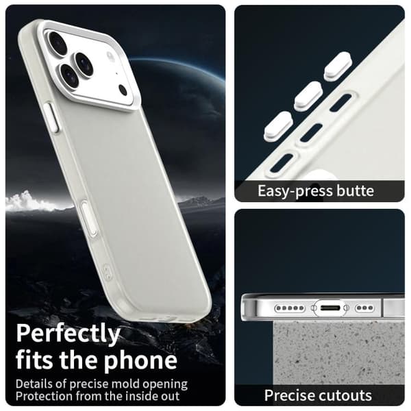 iPhone 18 Pro Max / iPhone 17 Pro Max Skal - Candy PC Hybrid TPU Stöttålig Vit