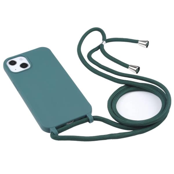 iPhone 18 Pro Max / iPhone 17 Pro Max Skal - Candyfärger med Lanyard Mörkgrön