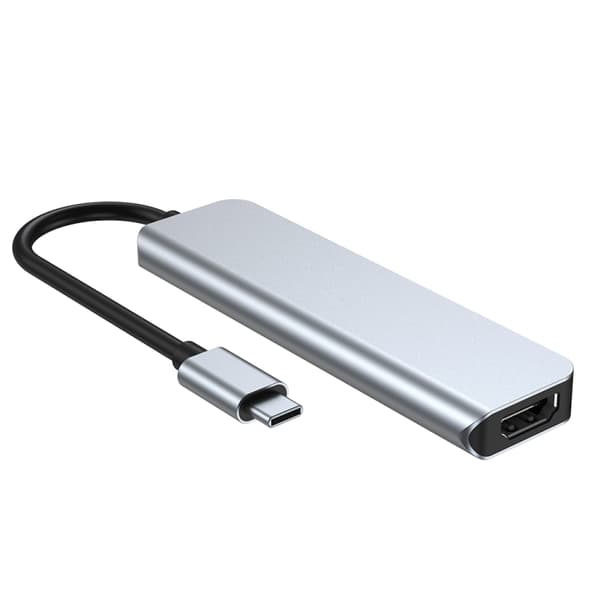 5-i-1 USB-C Docking Station Hub Adapter – Plug & Play, 4K HDMI, 87W PD, Compact & Portable