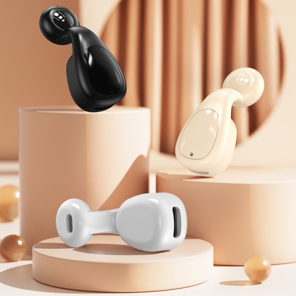 Semi-In-Ear Bluetooth-hörlurar för spel och sport, trådlösa hörlurar, förpackning: Låda Vit