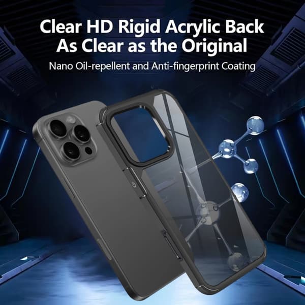 iPhone 16 Pro Max Skal Akryl + TPU Transparent Stötsäker Telefonfodral