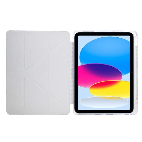 iPad mini 2024 / mini 6 Y-Fold Pyramid Textur Smart Läder Fodral - Tablet Skal Guld