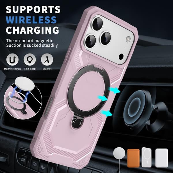 iPhone 18 Pro Max / iPhone 17 Pro Max Frostad MagSafe Skal Rosa