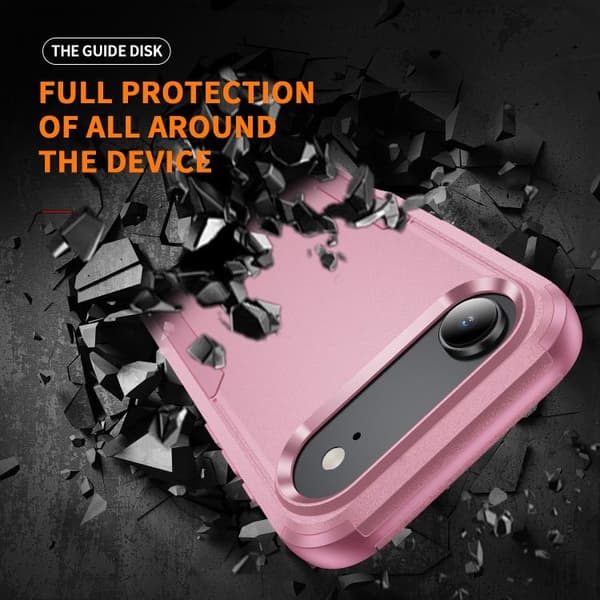 iPhone 17 Air Skal - Stöttålig TPU + PC Telefonfodral Rosa