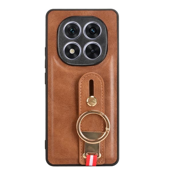 Redmi Note 14 Pro 5G - Handgjord Läder Baksida Mobilskal Brun