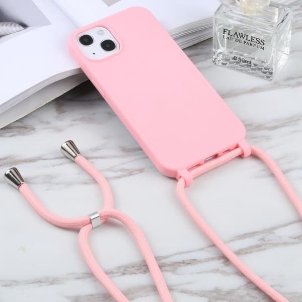 iPhone 18 Pro Max / iPhone 17 Pro Max Skal - Candyfärger med Lanyard Rosa