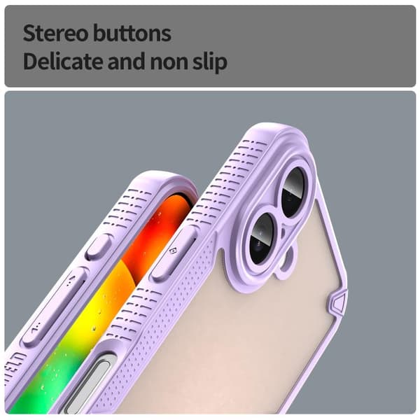 iPhone 17 Skal - Armor Glaze PC Hybrid TPU Purpur
