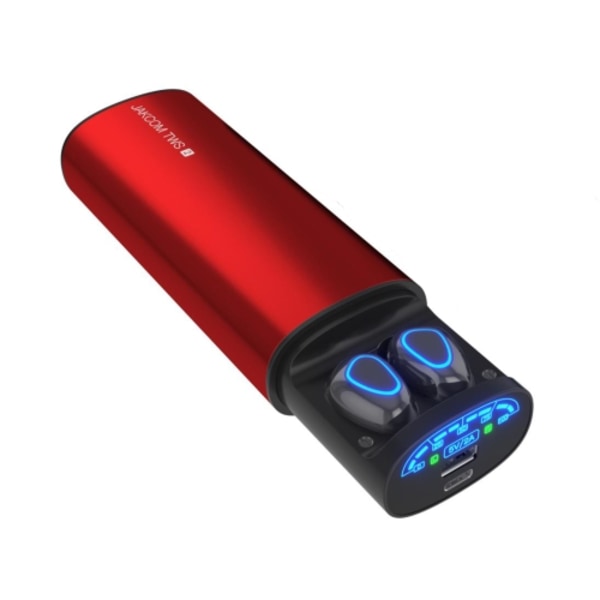 JAKCOM TWS2 Bluetooth 5.0 2 i 1 äkta trådlösa Bluetooth-hörlurar Power Bank Röd