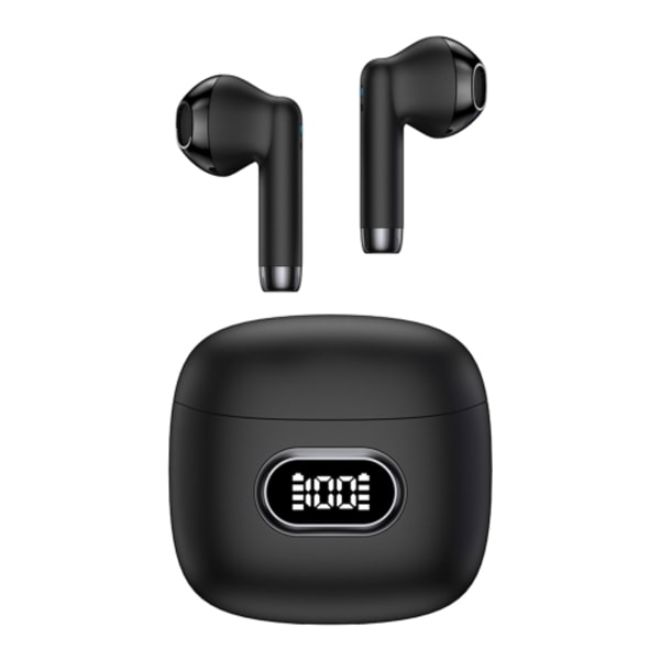 USAMS IAII15 Zero Sense II Series Digital Display Mini TWS Semi-In-Ear Trådlösa Bluetooth-hörlurar Svart