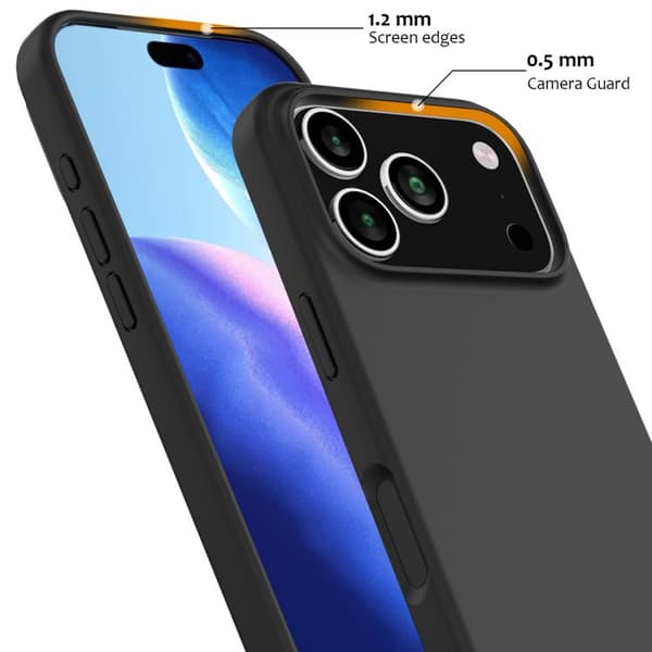iPhone 18 Pro Max / iPhone 17 Pro Max Shockproof Silikon Skal med MagSafe Svart