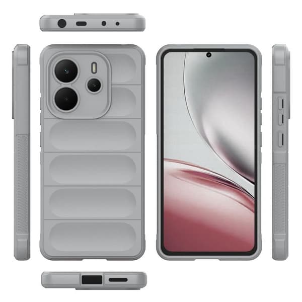 Redmi Note 14 4G - Magic Shield TPU + Flanell fodral EU Grå