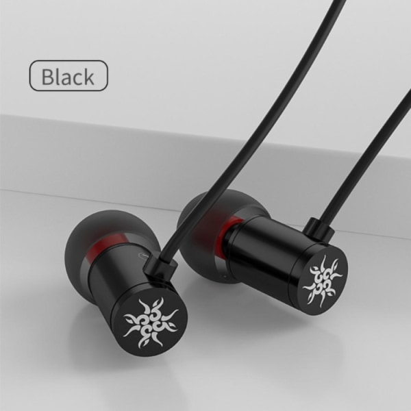 CVJ In Ear Wired  Sleep Line Control Små Hörlurar Svart