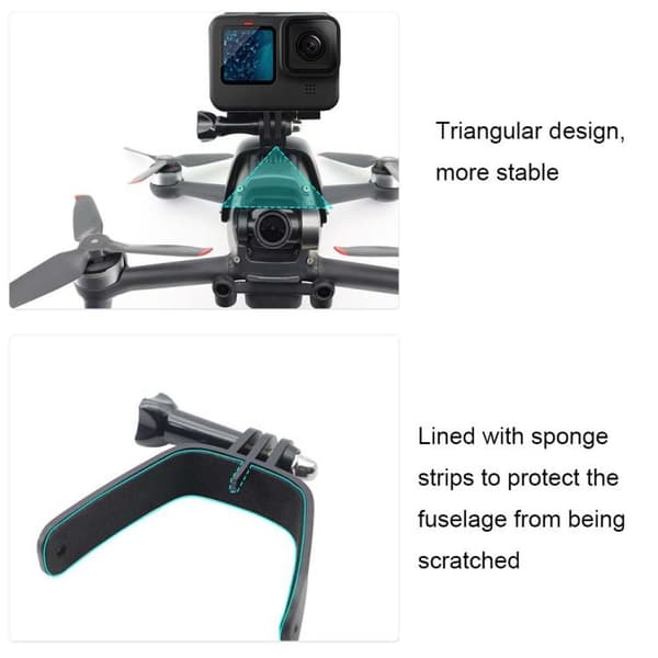För DJI FPV Top Expansion Adapter Bracket Sports Camera Bracket