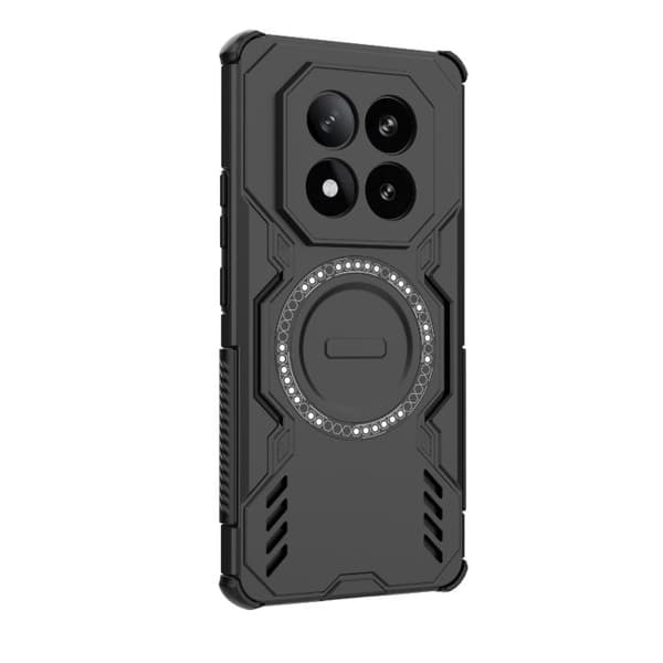Redmi Note 14 Pro+ 5G - Butterfly Armor MagSafe Magnetisk Ring Stötsäker Mobilskal Svart