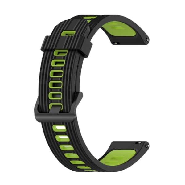 För Garmin Move Luxe 20 mm randigt watch i blandad färg Black-Lime