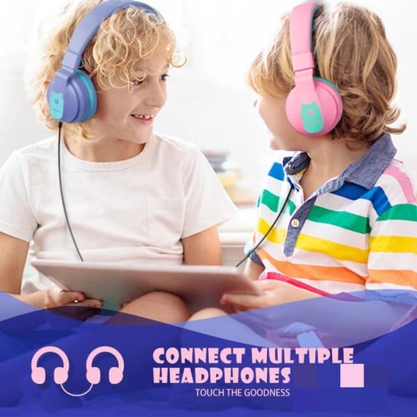 BOBo+ Vuxna & Barn Söt Bluetooth 5.0 Bas Brusreducerande Headset med Mikrofon Rosa