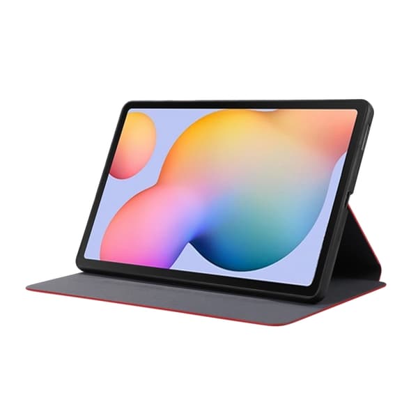 Samsung Galaxy Tab A8 Skyddande läderfodral Röd