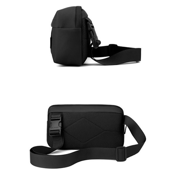 WEPOWER Herr Casual Enkelsidig Axel Crossbody Väska Funktionell Stil Bröstväska Grå