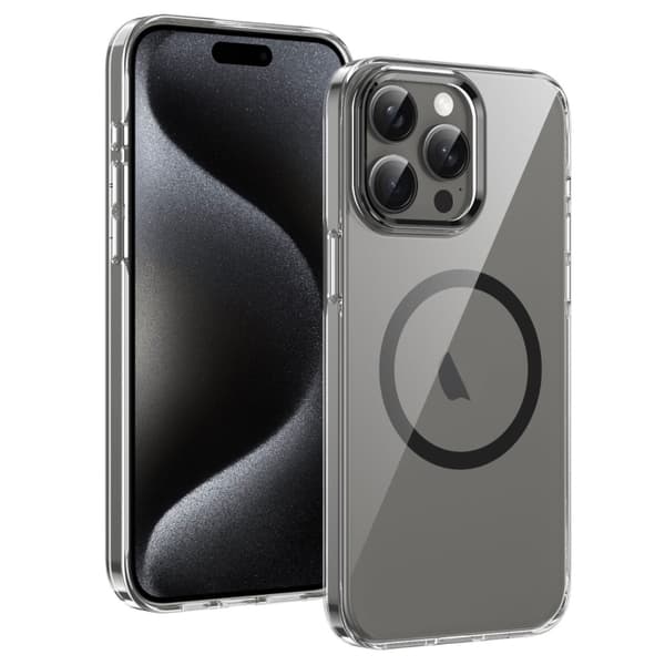 iPhone 16 Pro Ice Feel HD Transparent MagSafe PC Full Coverage Skal Svart