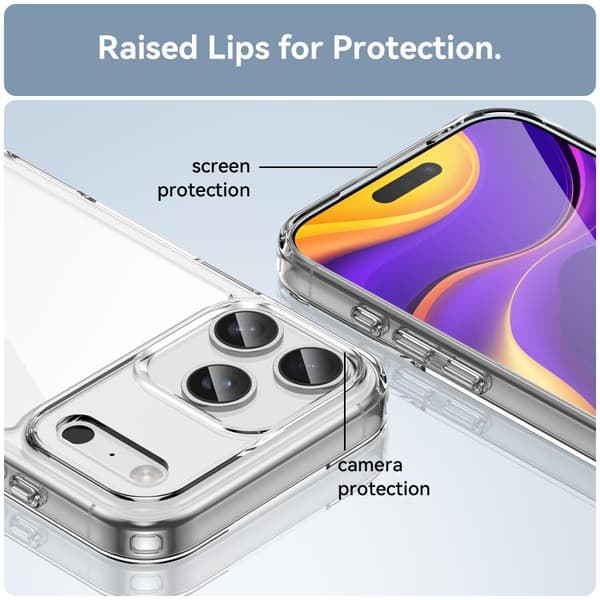 iPhone 18 Pro Max / iPhone 17 Pro Max Skal - Färgglad Serie av Akryl + TPU Transparent