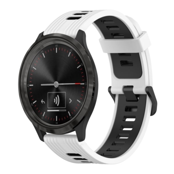 För GarminMove 3 20 mm vertikalt mönstrat tvåfärgat watch White-Black