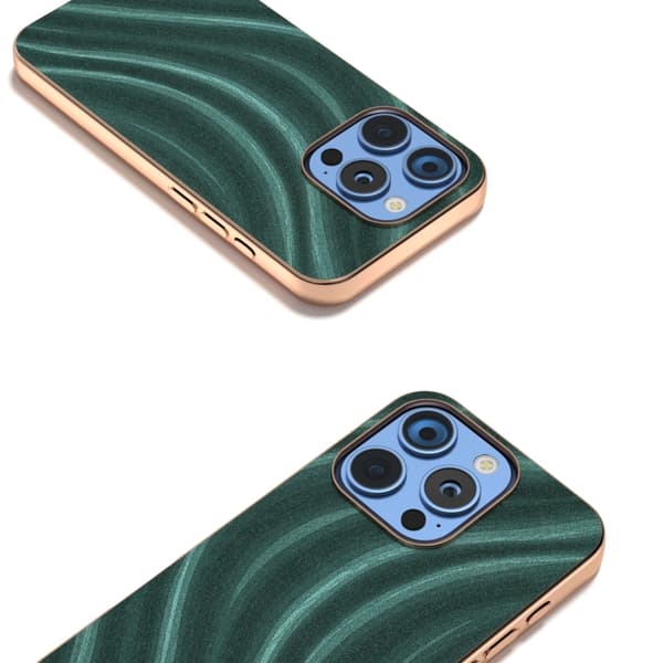 iPhone 16 Pro Max Nano Elektropläterad Galaktisk Mönster Skyddande Skal Grön