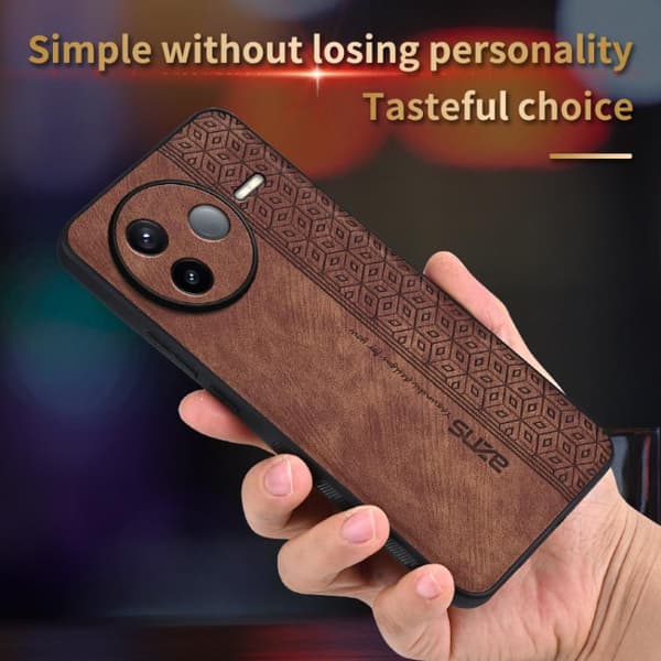 Redmi K80 - 3D Prägad Skinnkänsla Mobilskal Safirblå