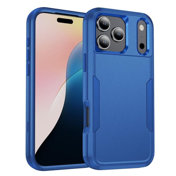 iPhone 18 Pro / iPhone 17 Pro Skal - Stötabsorberande TPU + PC Kunglig blå